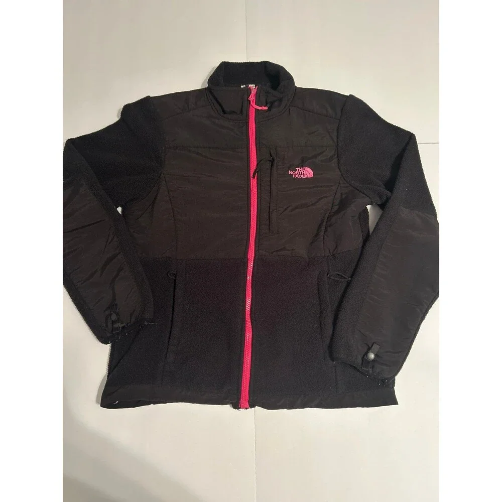 The North Face Women’s Denali 2.0 Black & Pink Full-Zip Fleece Jacket – Size Sma